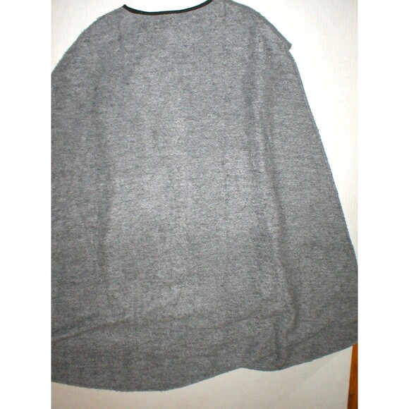 New Womens L NWT Christina Karin Designer Gray Cape Dress Sleeveless Zip Front - Picture 10 of 12
